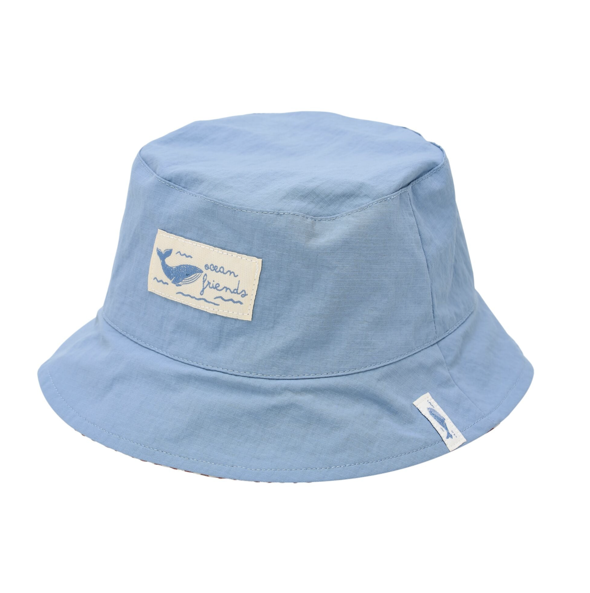 Chapéu Bucket Reversível Blue Ocean/Brown Stripes - Little Dutch
