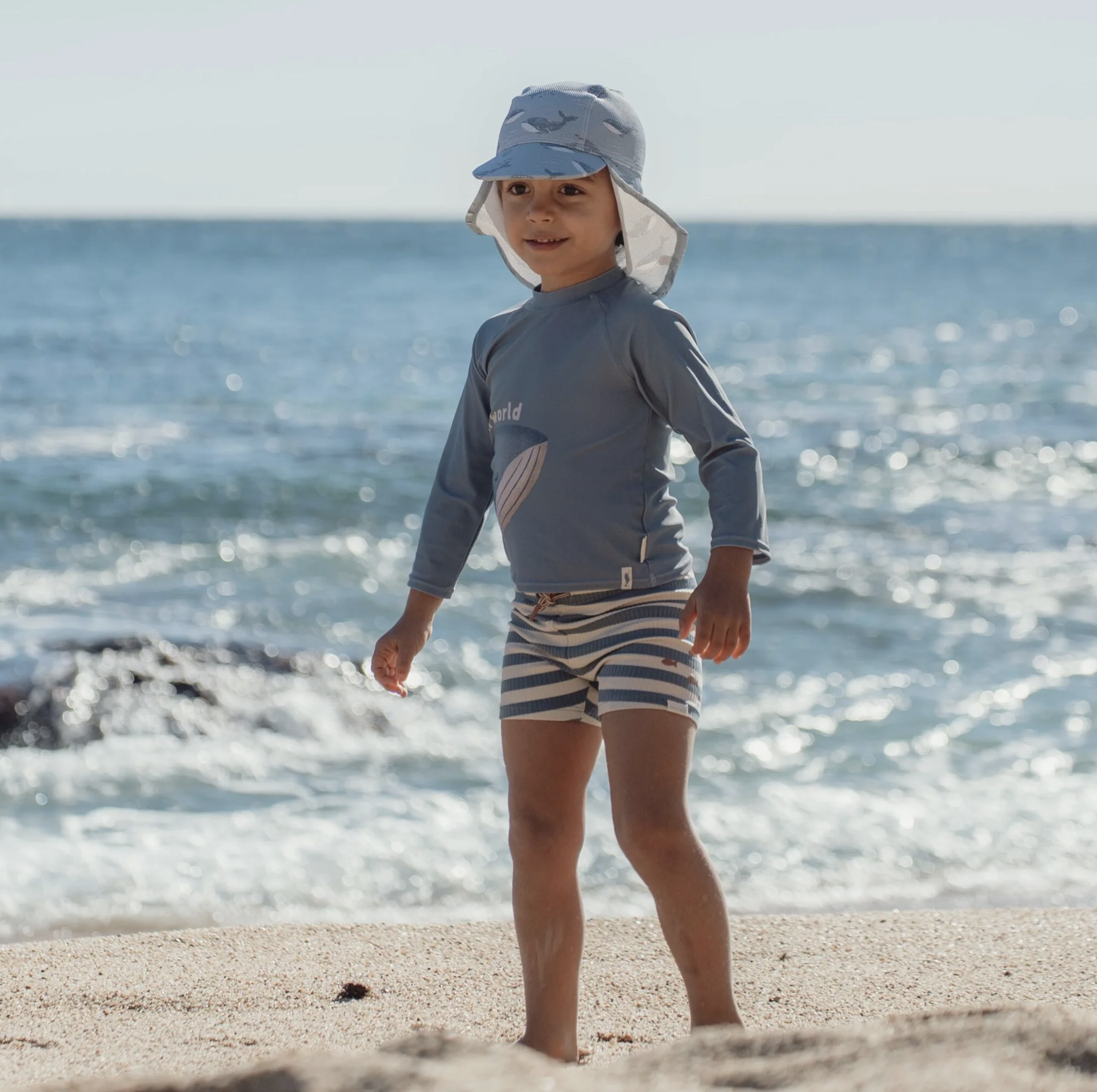 Chapéu de Banho Blue Ocean Splash - Little Dutch