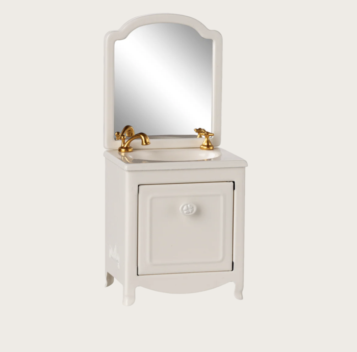 Cómoda com Lavatório Rato Branco Creme - Maileg