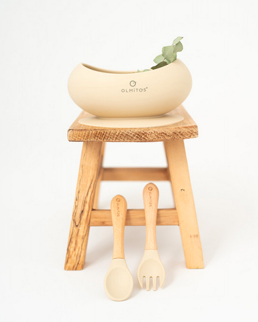 Conjunto de Alimentação 3 Peças Baunilha - Olmitos