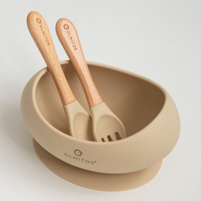 Conjunto de Alimentação 3 Peças Baunilha - Olmitos