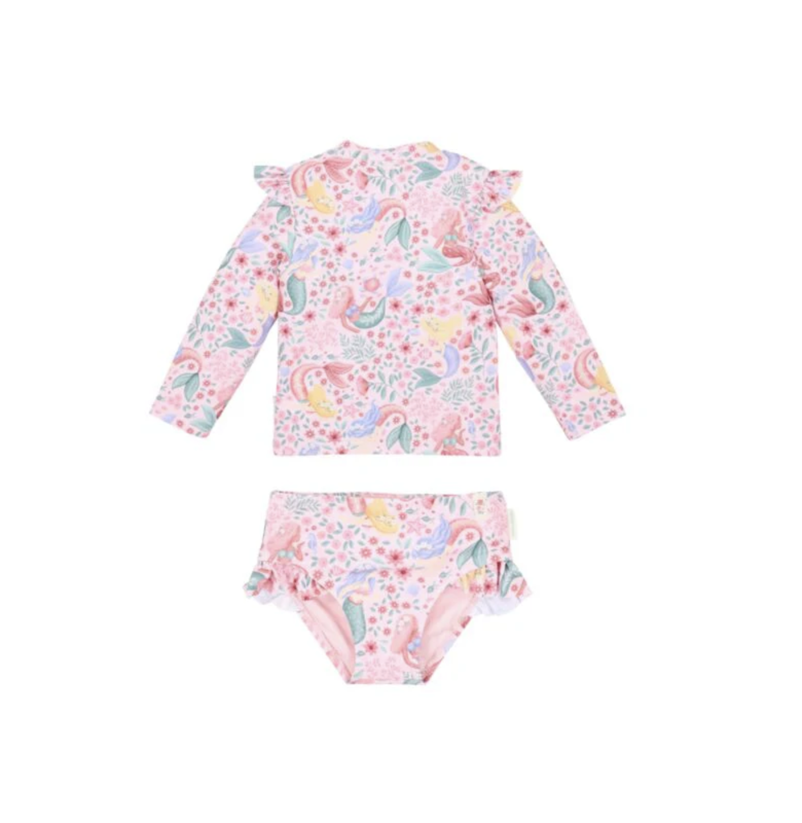 Conjunto de Banho UPF 40 Pink Mermaid Print - Little Dutch