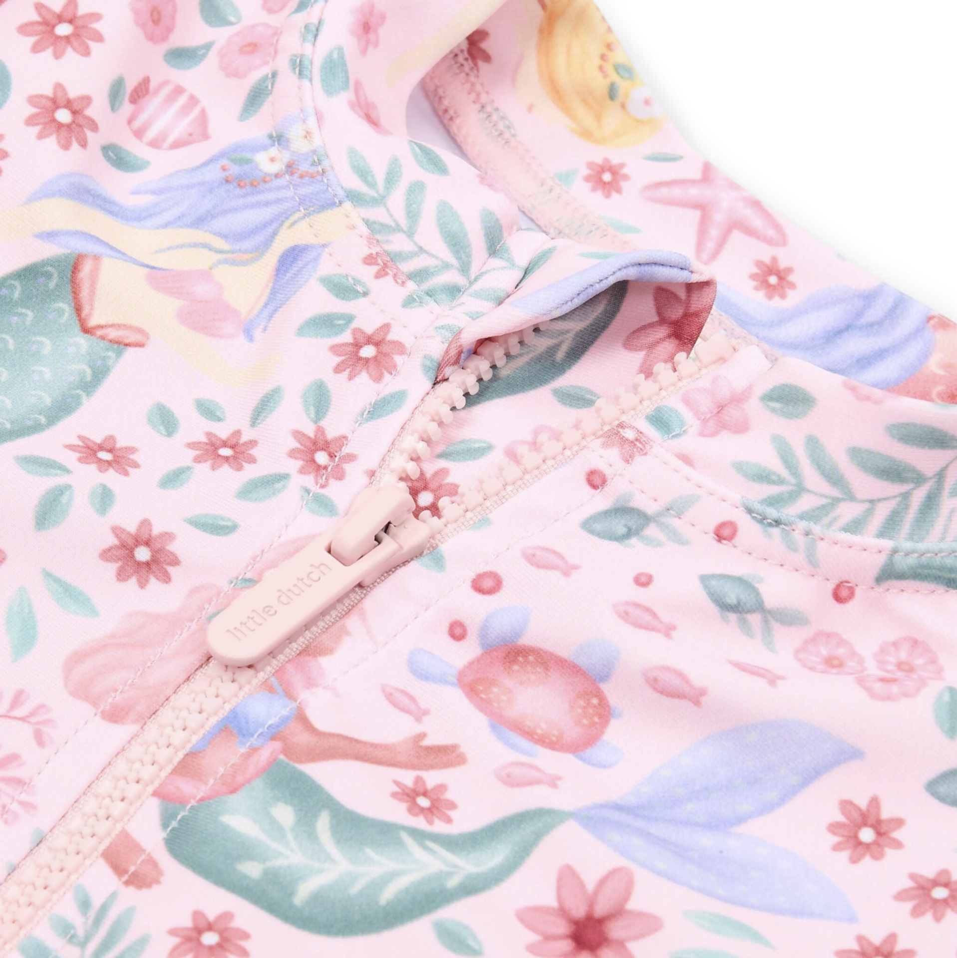 Conjunto de Banho UPF 40 Pink Mermaid Print - Little Dutch