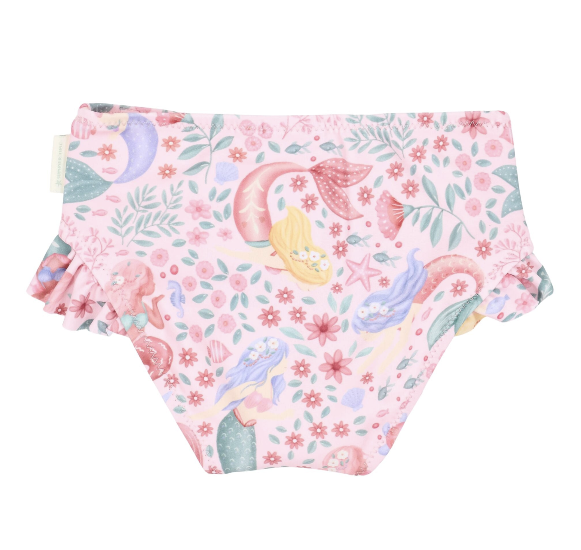 Conjunto de Banho UPF 40 Pink Mermaid Print - Little Dutch