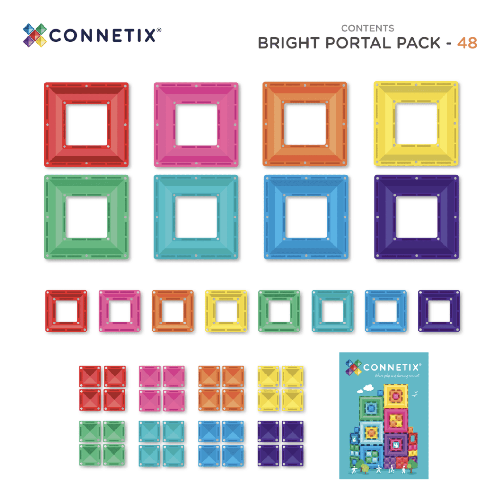 Connetix Bright Portal Pack 48 pc - Connetix Tiles