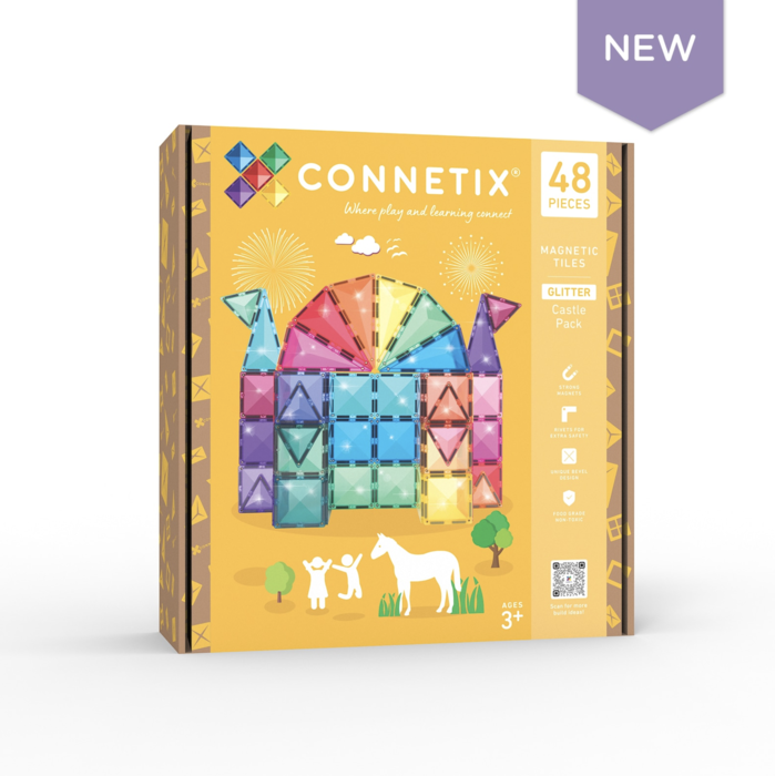 Connetix Glitter Castle Pack 48 pc - Connetix Tiles