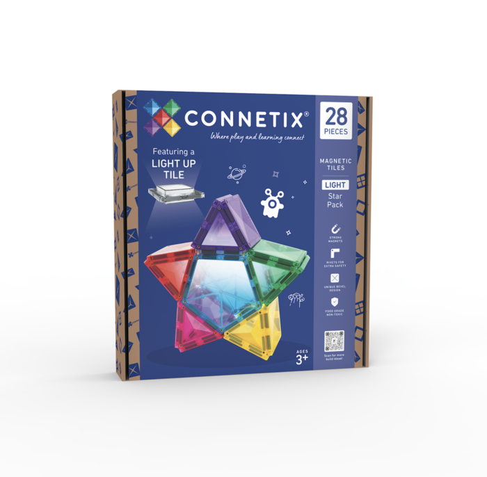 Connetix Light Star Pack 28 Peças - Connetix Tiles