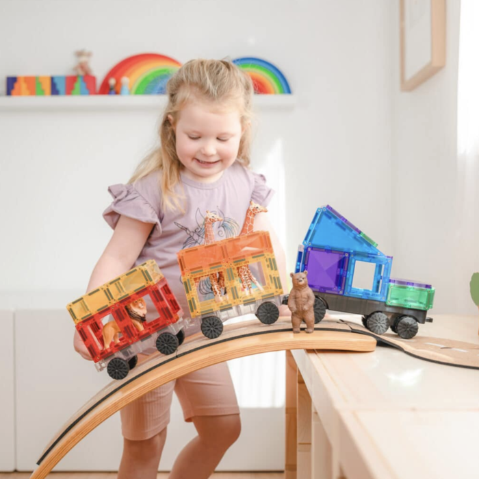 Connetix Rainbow Transport Pack 50 Peças - Connetix Tiles