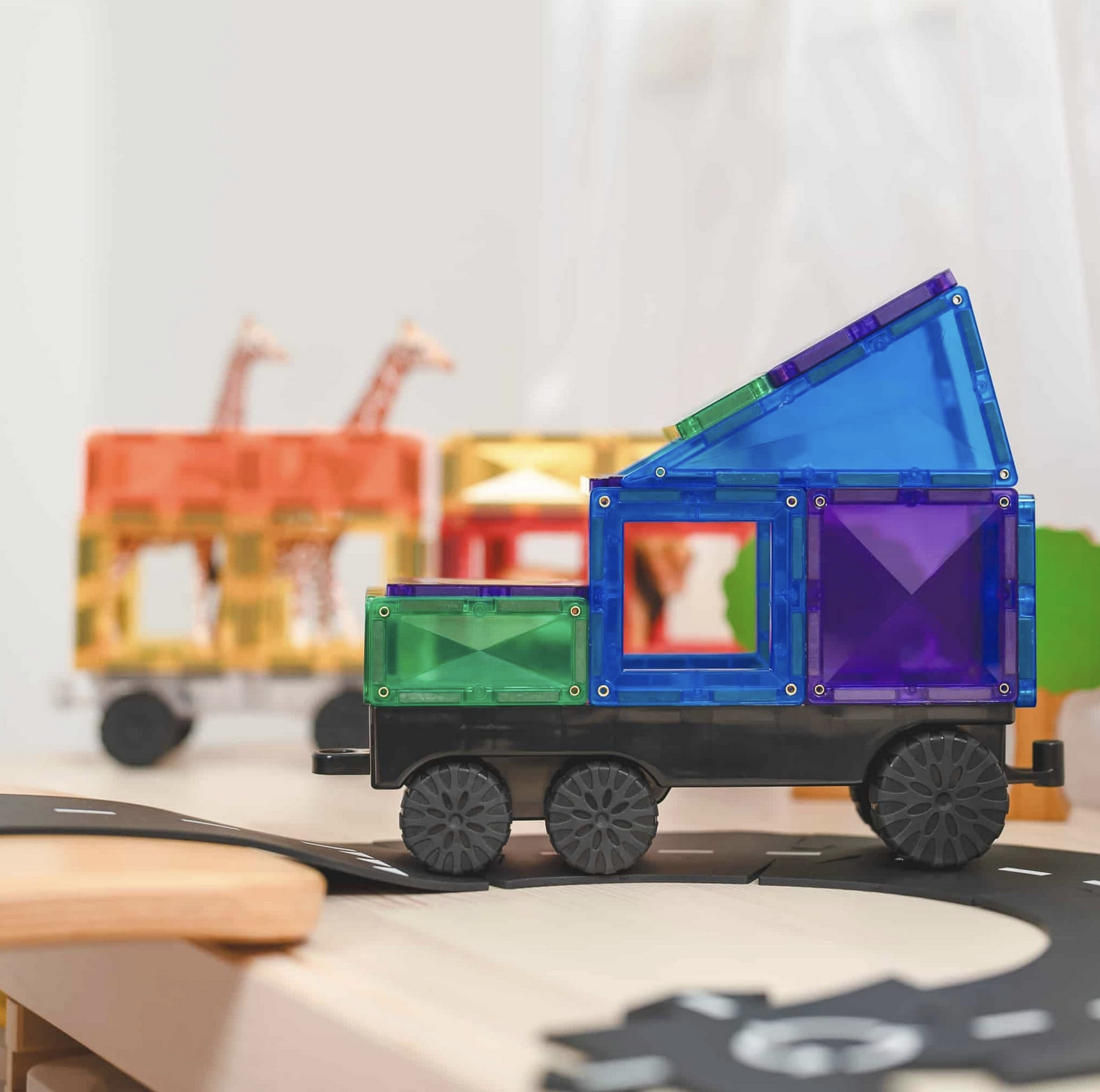 Connetix Rainbow Transport Pack 50 Peças - Connetix Tiles 5