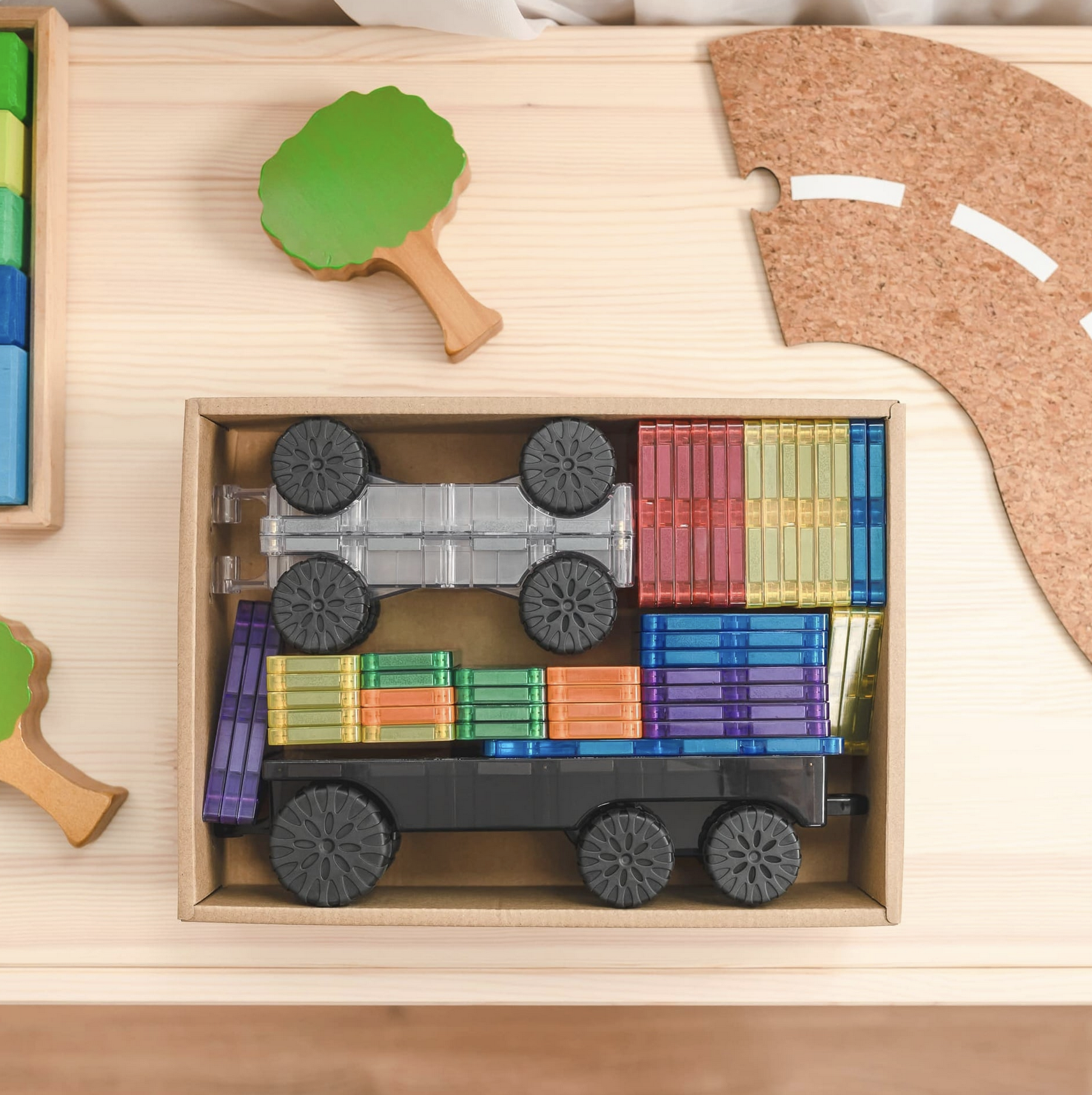 Connetix Rainbow Transport Pack 50 Peças - Connetix Tiles 9