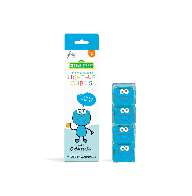 Glo Pals - Cookie Monster Cubo Luminoso Azul