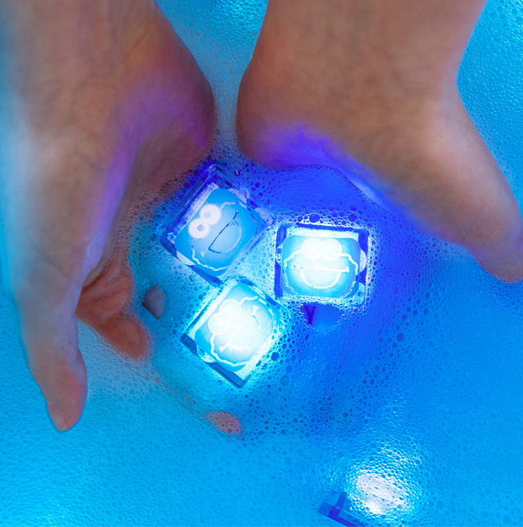 Glo Pals - Cookie Monster Cubo Luminoso Azul