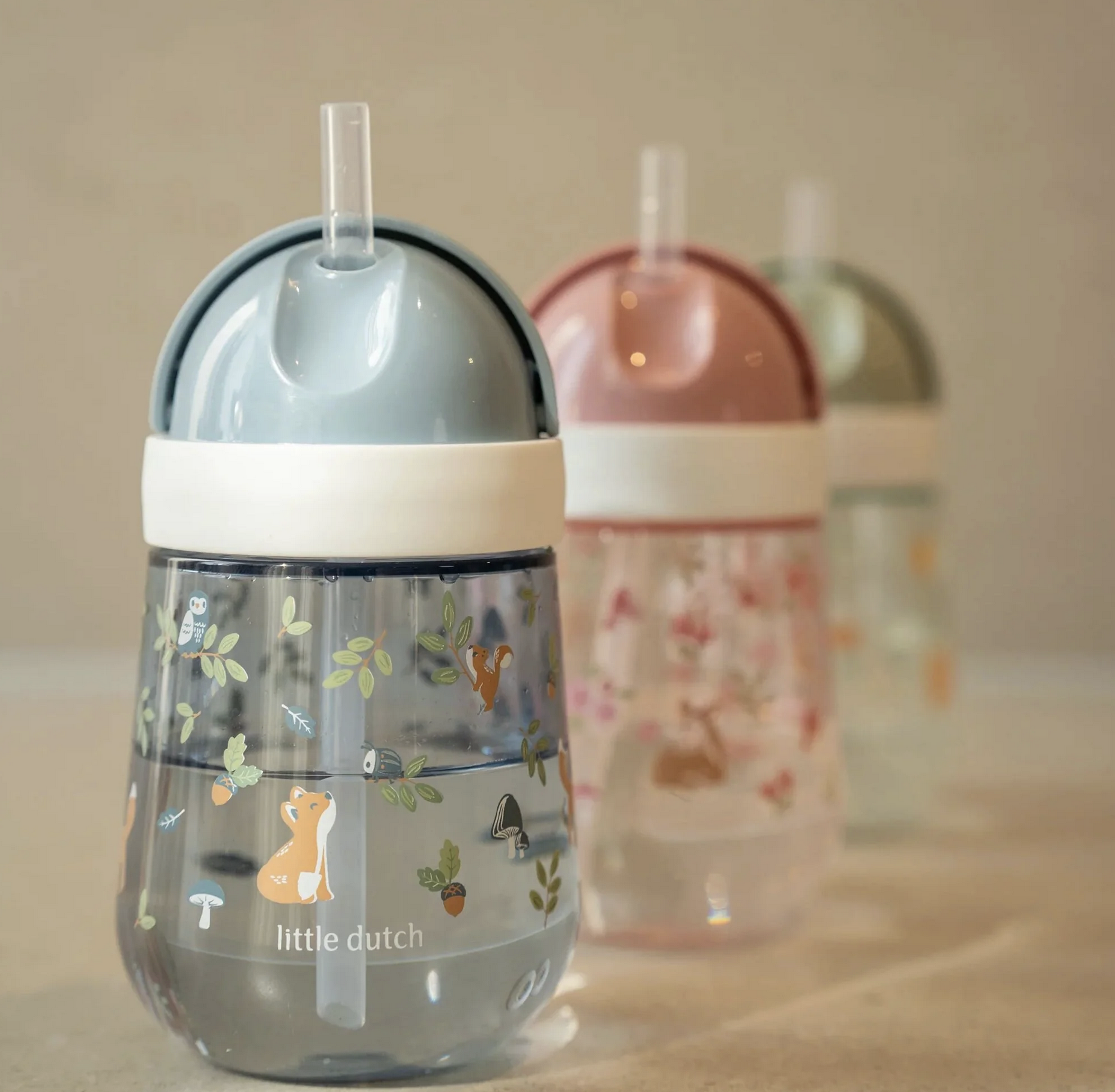 Copo com Palhinha Mio 300 ml Forest Friends - Little Dutch
