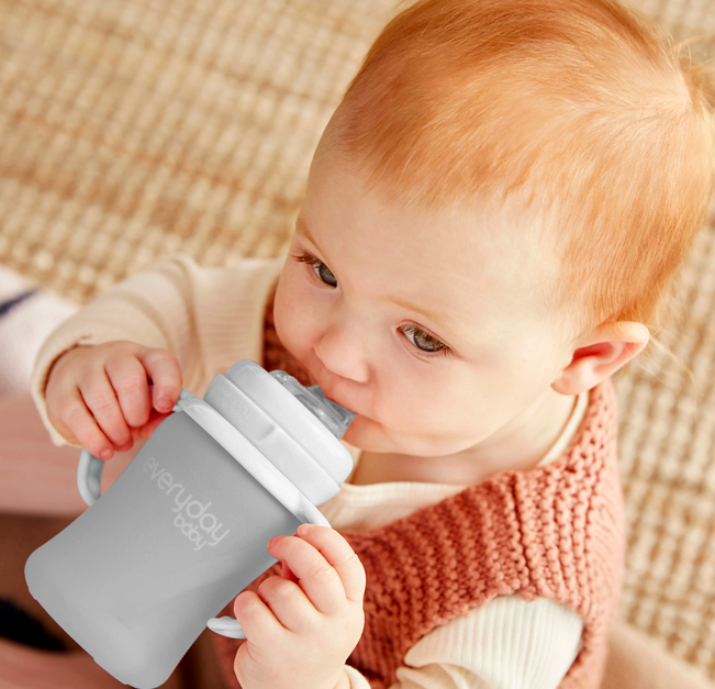 Copo de Treino em Vidro Grey - Everyday Baby