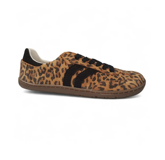  Ténis Barefoot Leopardo Suede Whisky Negro - Coqueflex 