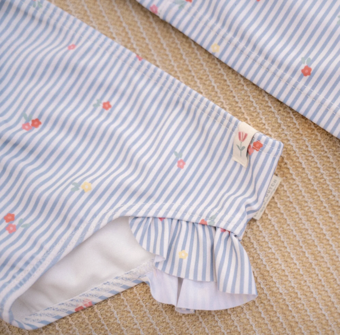 Cueca de Banho Sunny Flowers Blue - Little Dutch