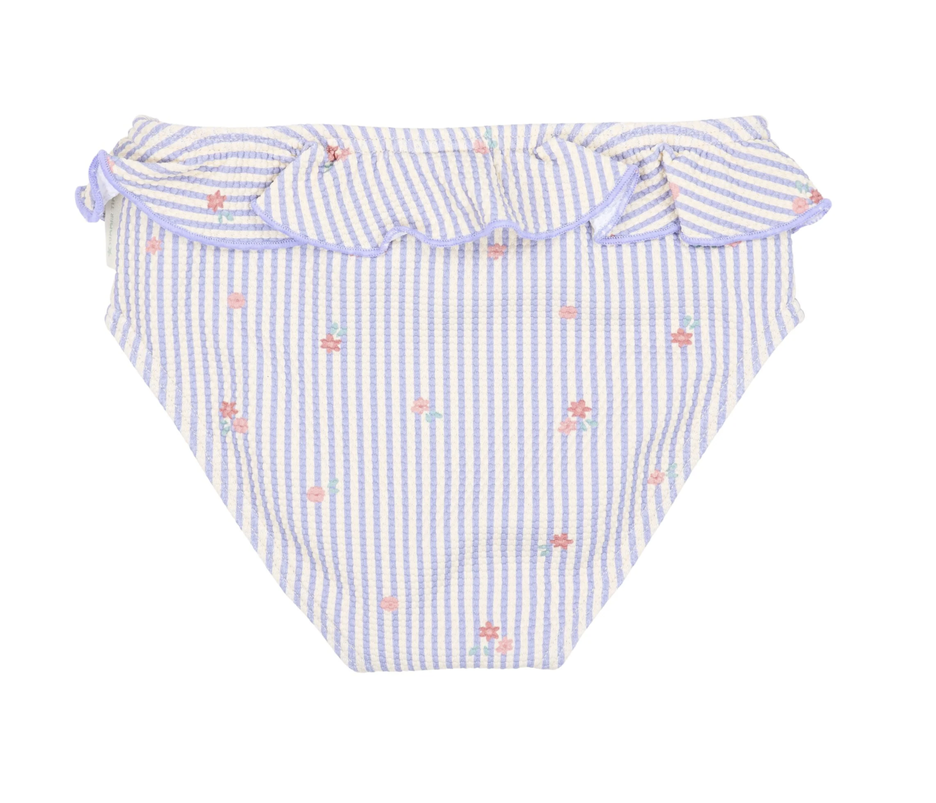 Cuecas de Banho com Folhos Purple Stripes - Little Dutch