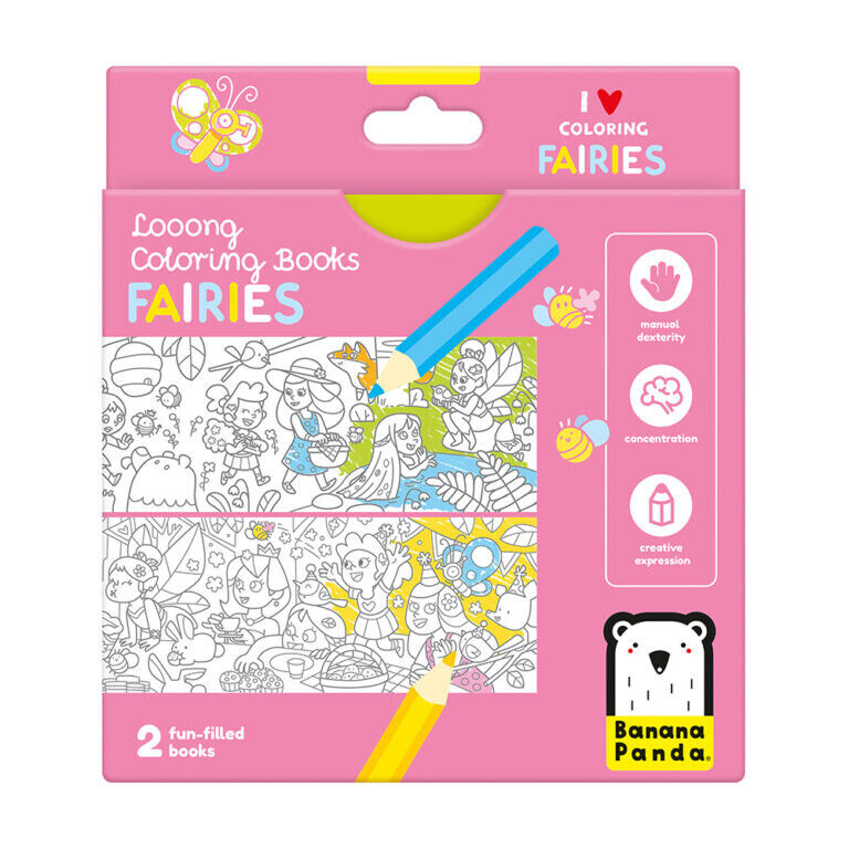 Looong Coloring Books I Love Coloring Fairies - Banana Panda