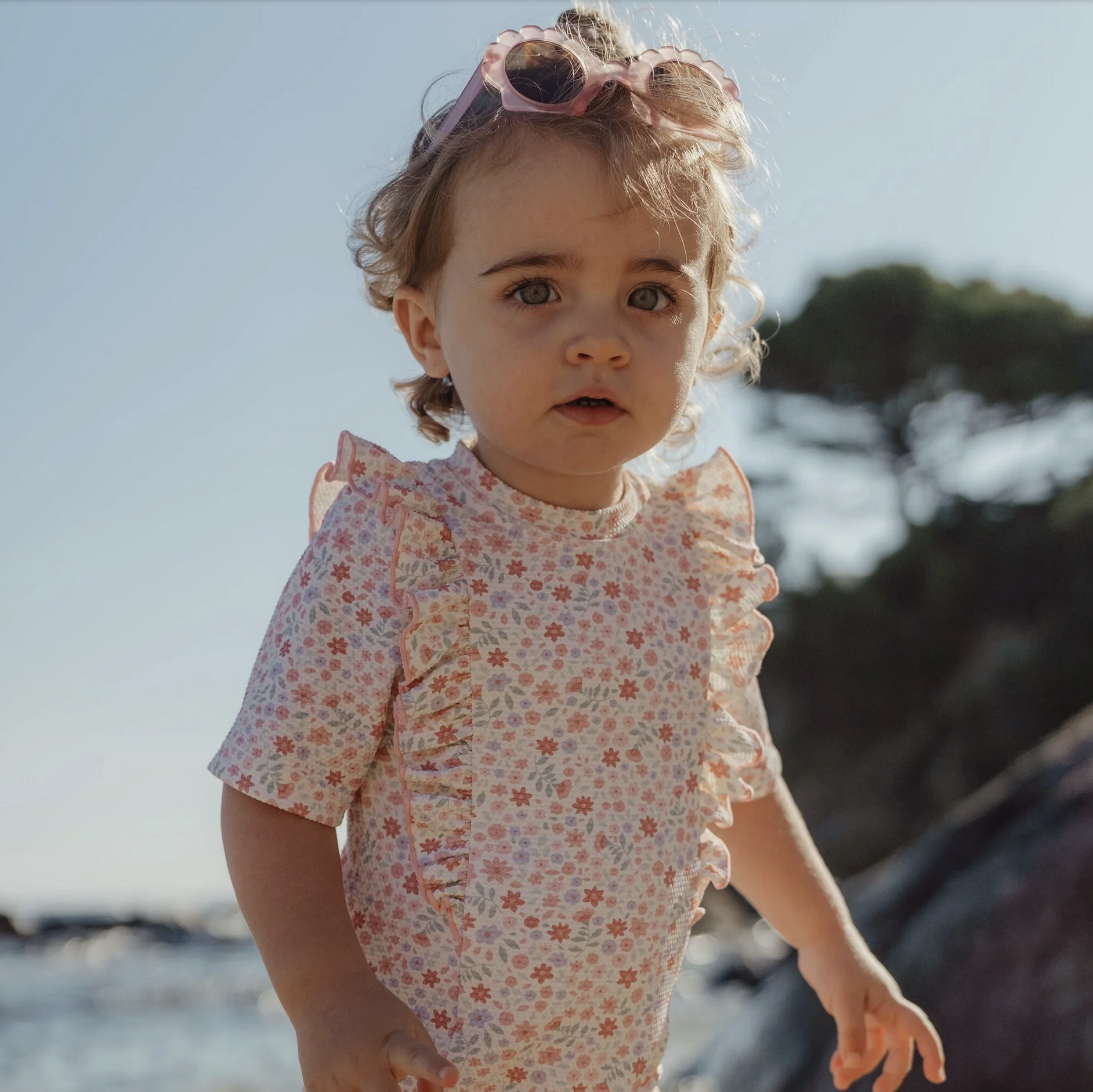Fato de Banho Short Sleeve Floral Print - Little Dutch