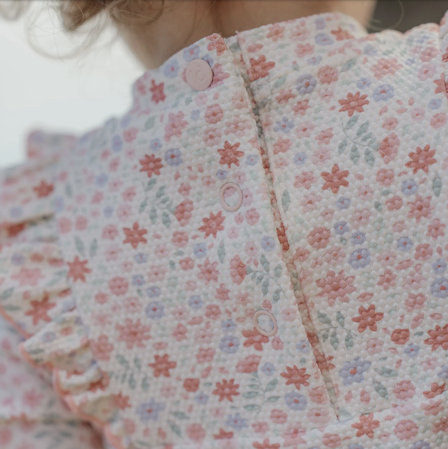 Fato de Banho Short Sleeve Floral Print - Little Dutch