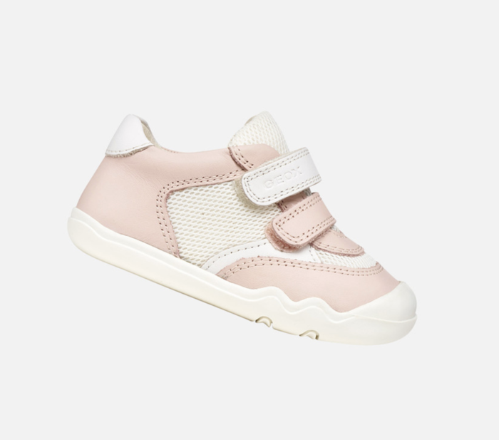 Geox Barefoot Steppieup Baby Rose/White