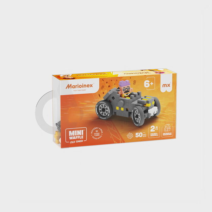 Mini Waffle Cars Old Timer Gray - Marioinex