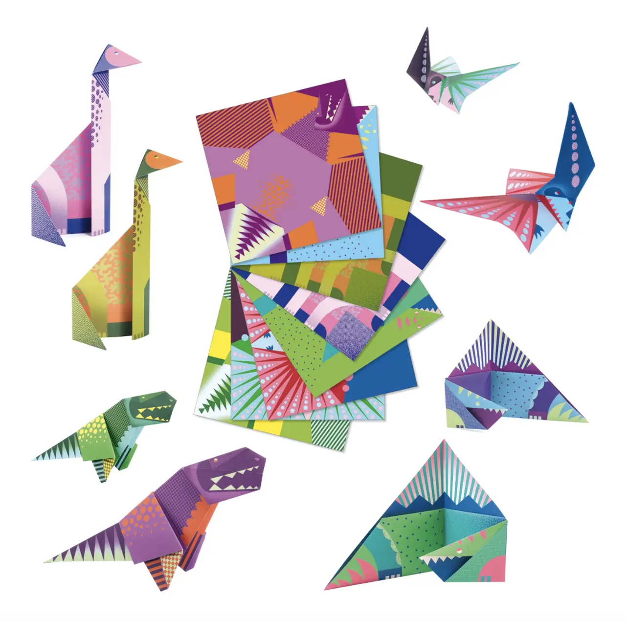 Jogo de Origami Dinossauros - Djeco