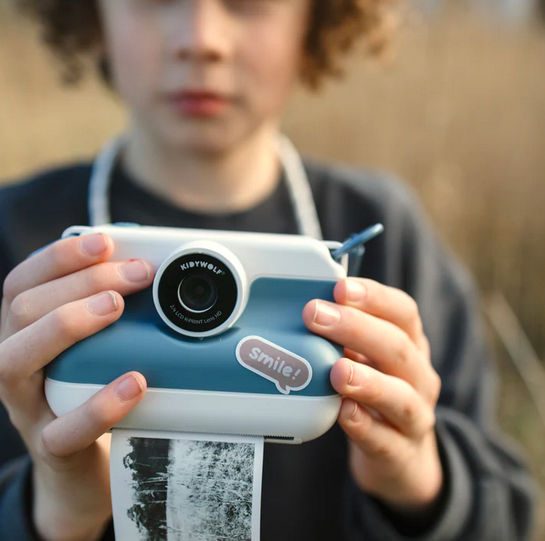 K-Print Máquina Fotográfica c/ Impressão Azul - Kidywolf