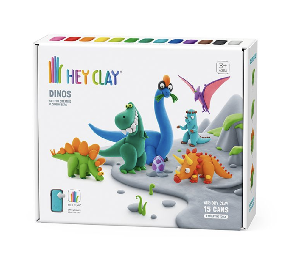 Massas de Modelar Coloridas Dinos - Hey Clay