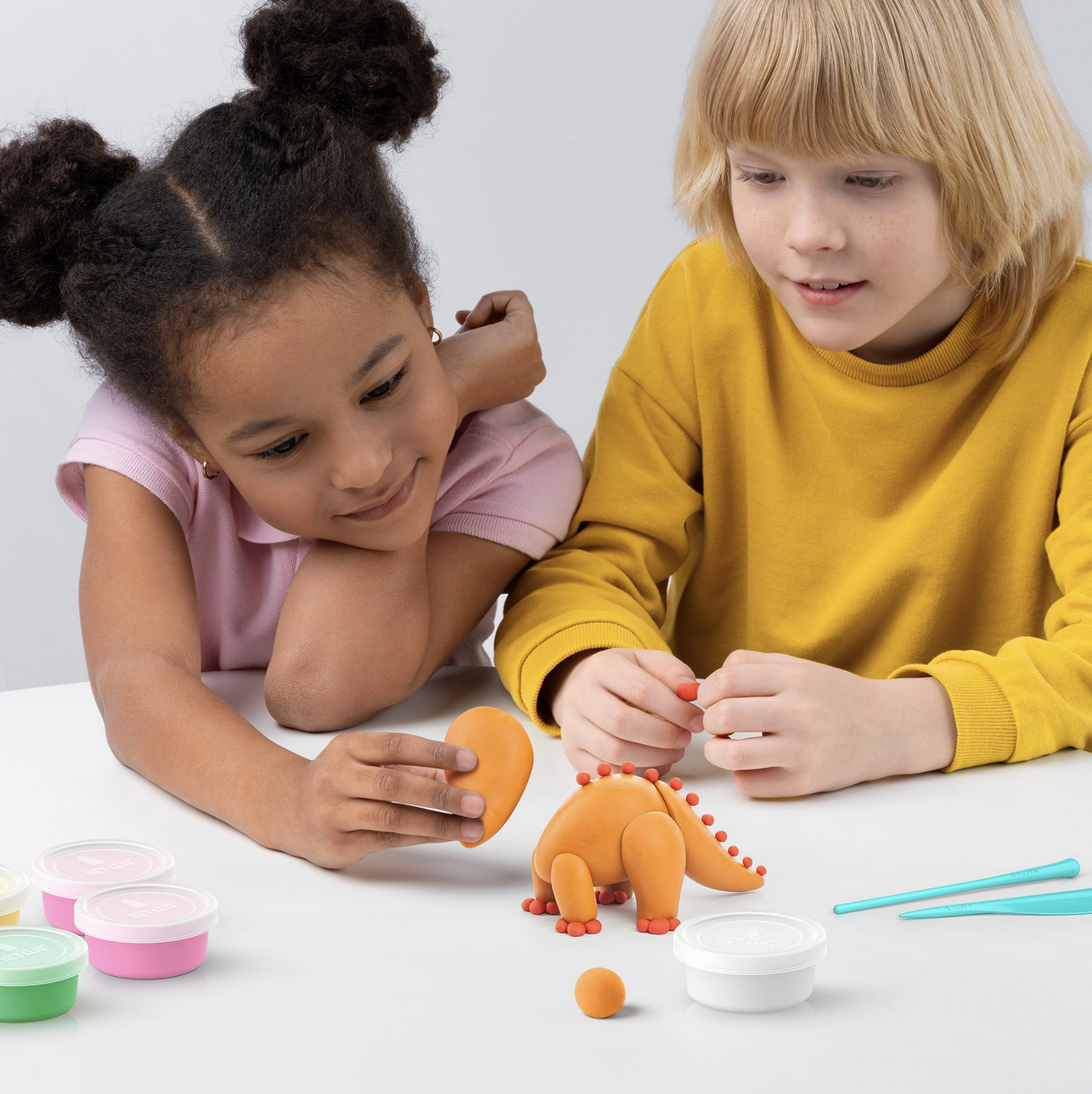 Massas de Modelar Coloridas Dinos - Hey Clay