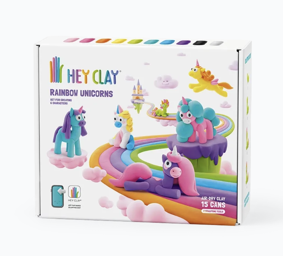 Massas de Modelar Rainbow Unicorns - Hey Clay