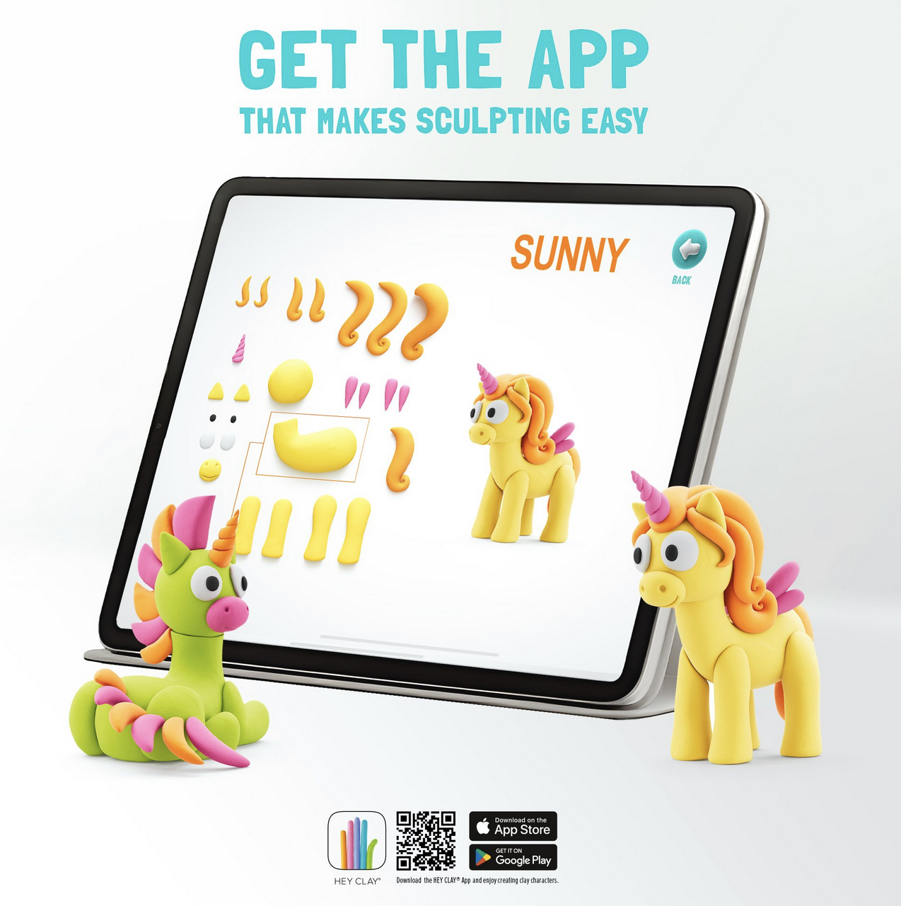 Massas de Modelar Rainbow Unicorns - Hey Clay