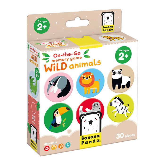 On-the-Go Memory Game Wild Animals - Banana Panda