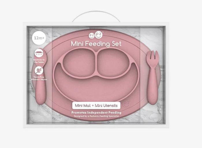 Mini Conjunto de Alimentação Rosa Nórdico - ezpz