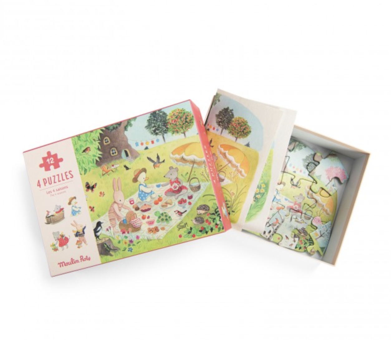 Mini Puzzles Pack 4 Estações do Ano La Grande Famille - Moulin Roty