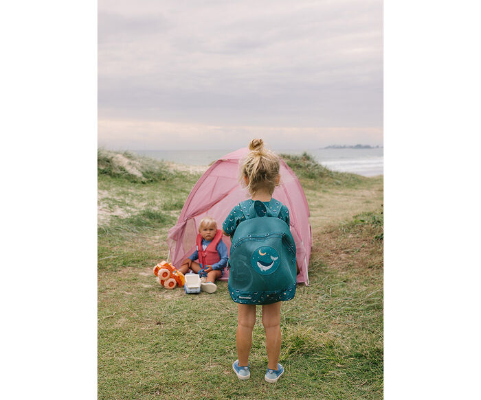 Mochila Anti-areia Whale Teal - Monnëka