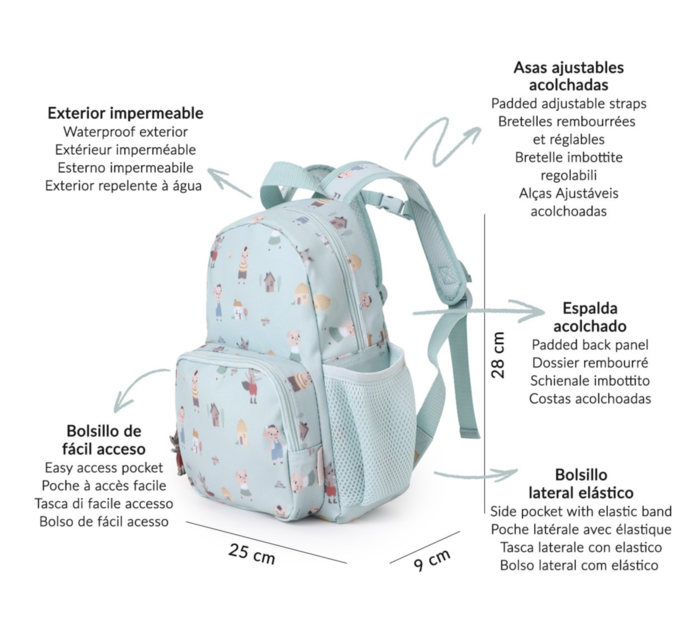 Mochila Infantil The Three Little Pigs - Tutete