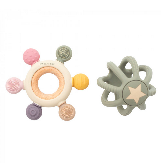 Mordedor Sensorial Conjunto de 2 Rosa - Olmitos