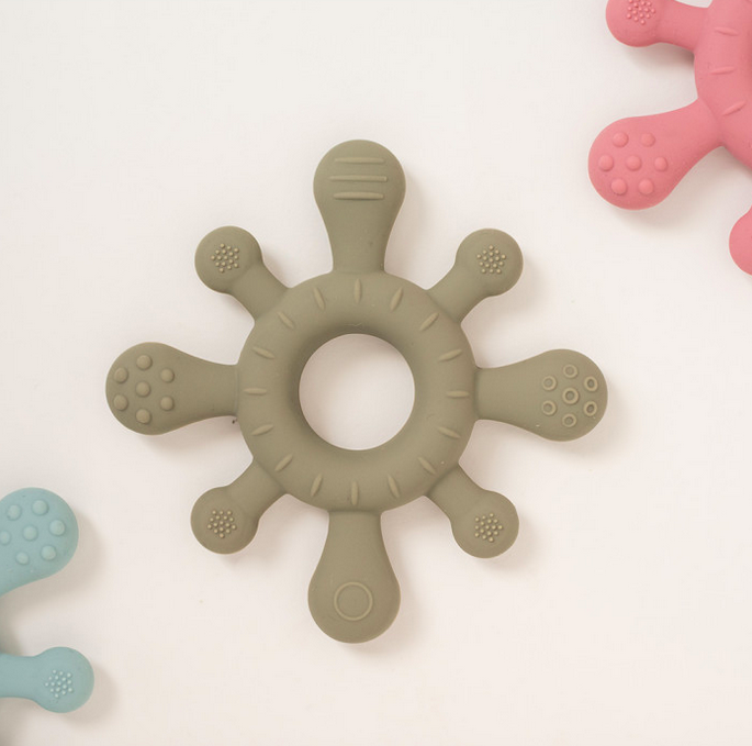 Mordedor Sensorial em Silicone Cinza - Olmitos