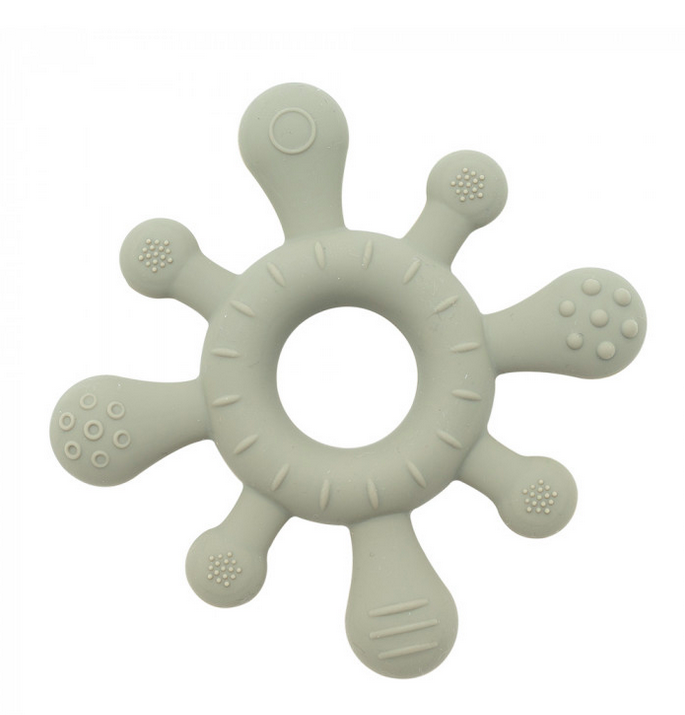 Mordedor Sensorial em Silicone Cinza - Olmitos