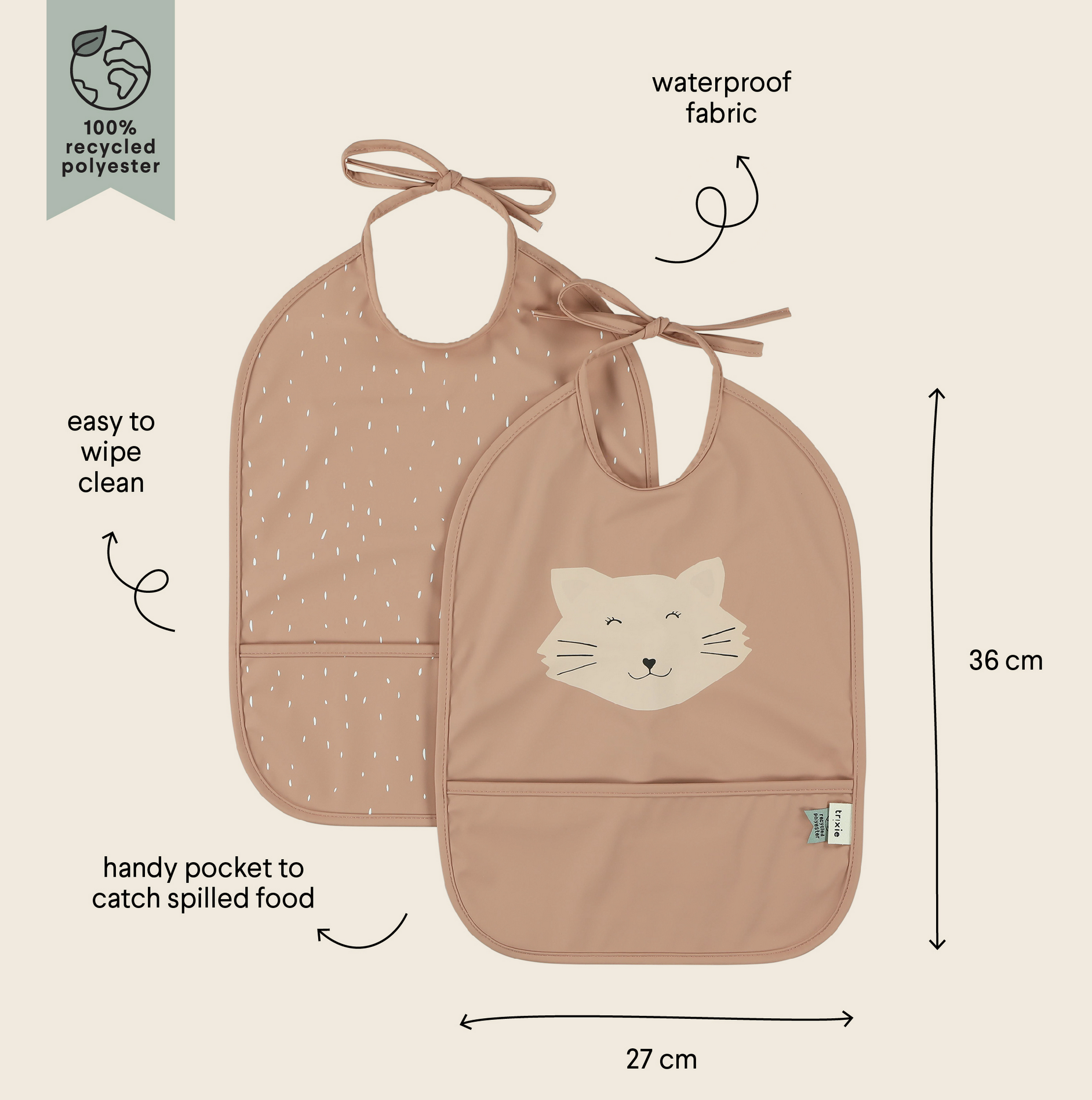 Mrs. Cat Babetes Impermeáveis Pack de 2 - Trixie