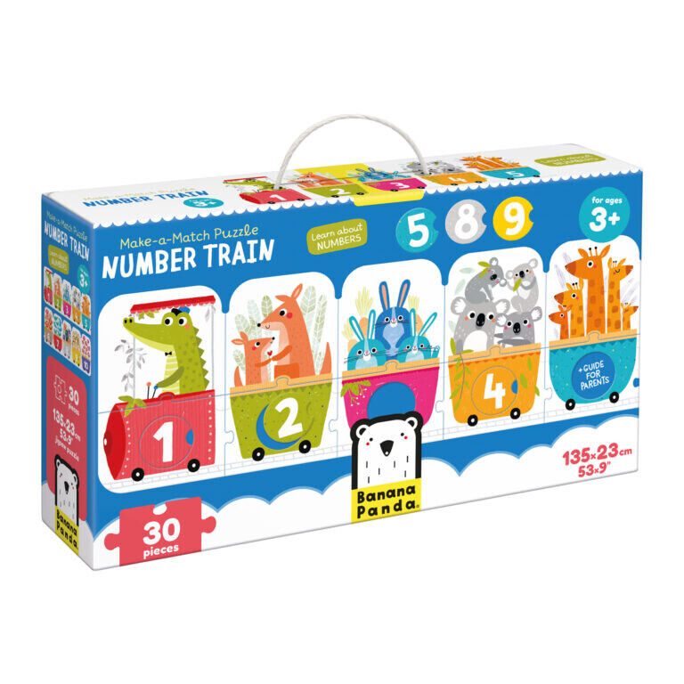 Make a Match Puzzle Number Train - Banana Panda