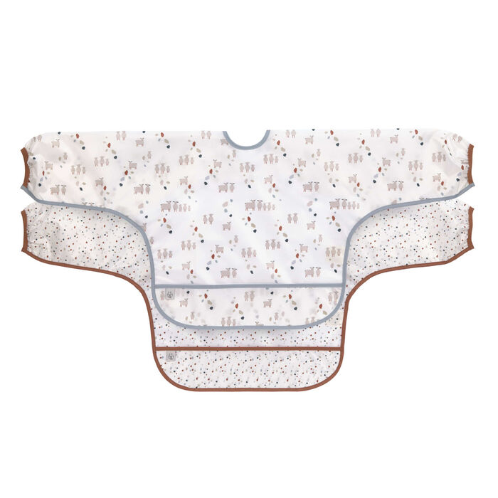 Pack de 2 Babetes com Mangas, Ovelhinhas