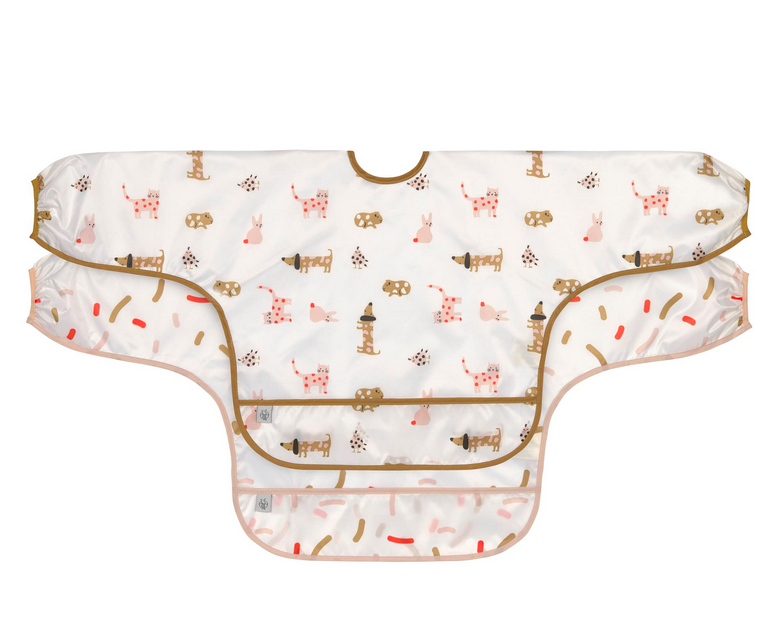 Pack de 2 Babetes com Mangas Amiguinhos Spicy Orange  - Lassig