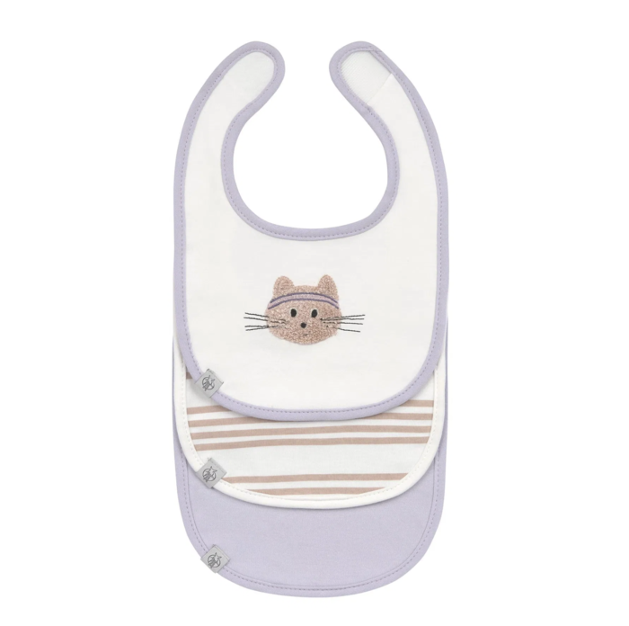 Pack de 3 Babetes Tiny Team Cat - Lassig