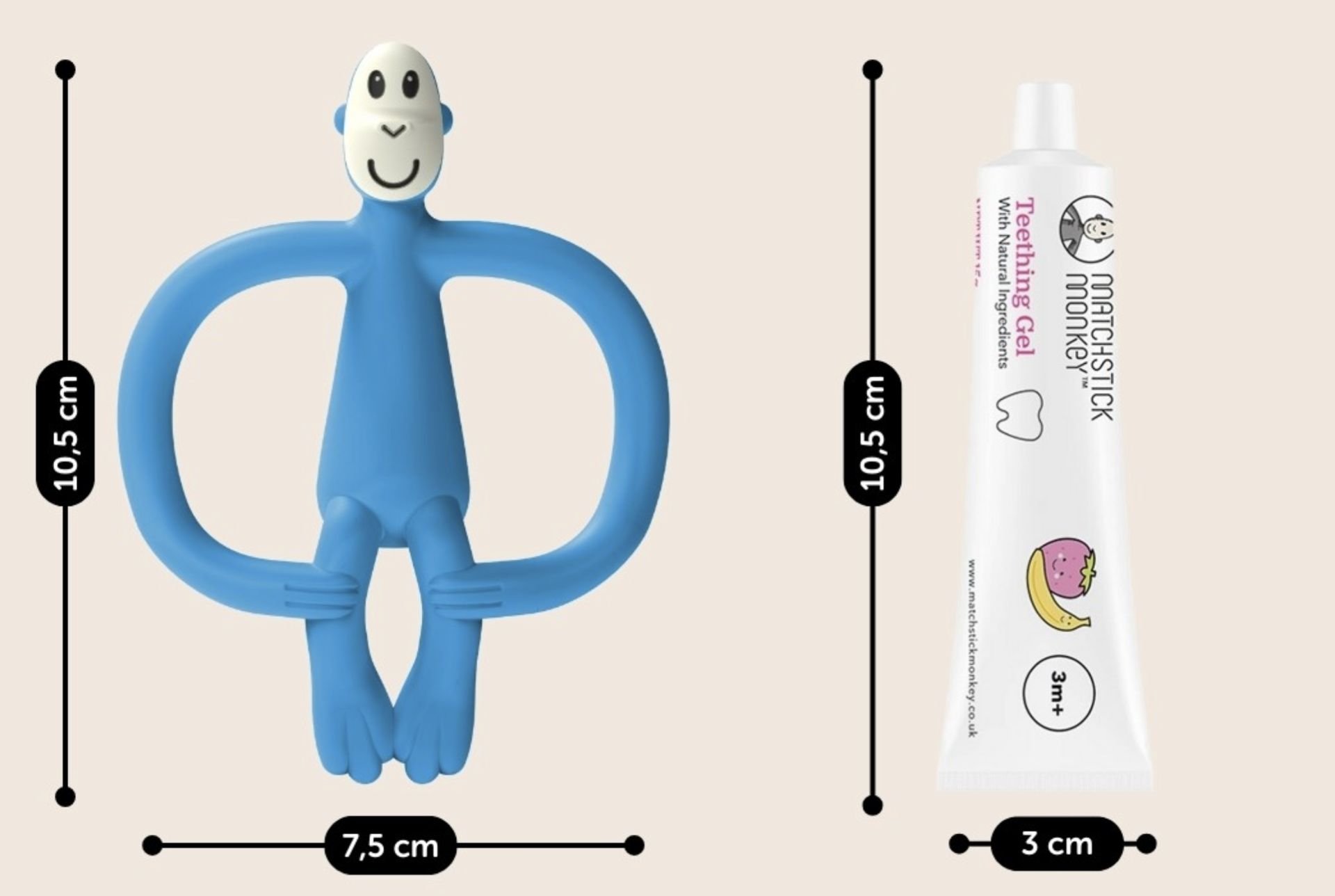 Pack Mordedor Blue e Gel Gengivas - Matchstick Monkey