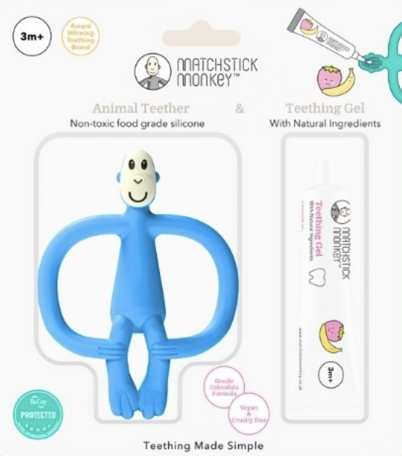Pack Mordedor Blue e Gel Gengivas - Matchstick Monkey