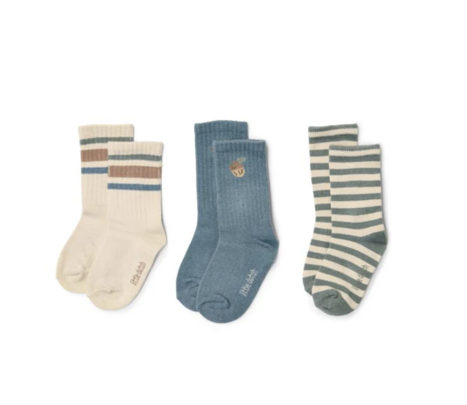 Packc 3 Pares de Meias Multicolored/Forest Friends/Stripe - Little Dutch