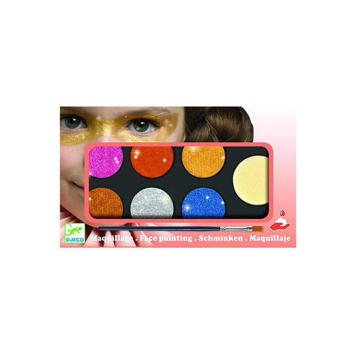  Paleta de 6 cores para Rosto, Metallic - Djeco 