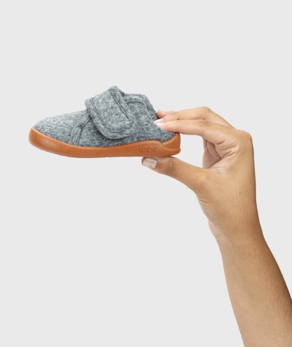 Pantufas Homie Gris / Caramelo - Igor